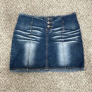 Vintage mcbling 90s Y2K 2000s Lazer Jeans denim mini skirt